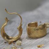 Gold Hoop Earrings,Thick Hoop Earrings,14k Hoop Earrings,Handmade Earrings for Women,Statement Earrings,Women Earrings,Designer Earrings