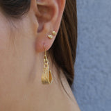 Art Nouveau Sterling Silver Floral Dangle Earrings - Statement Jewelry Gift