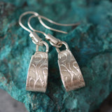 Art Nouveau Sterling Silver Floral Dangle Earrings - Statement Jewelry Gift