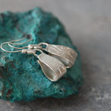 Art Nouveau Sterling Silver Floral Dangle Earrings - Statement Jewelry Gift