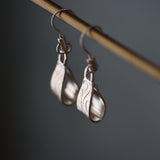 Art Nouveau Sterling Silver Floral Dangle Earrings - Statement Jewelry Gift