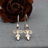 Lolite earrings • Purple Stone Earrings • Handcrafted Silver Drop Earrings • Dangle Earrings • Vintage Earrings • Gift For Mom