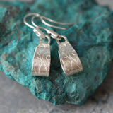 Art Nouveau Sterling Silver Floral Dangle Earrings - Statement Jewelry Gift