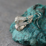 Art Nouveau Sterling Silver Floral Dangle Earrings - Statement Jewelry Gift