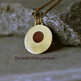 Carnelian Birthstone Pendant Necklace • Gold Round Pendant Necklace • Large Lotus Statement Necklace • Handcrafted July Gift For Her