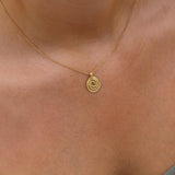 Handmade Spiral Silver Pendant Necklace • Dainty Short Necklace for Women
