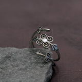 Multi Spiral Sterling Silver Ring - Handcrafted Unique Minimalist Jewelry • Dainty Open Wrap Ring