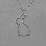 Minimalist Rabbit Necklace • Dainty Gold Bunny Pendant