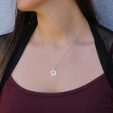 Handmade Spiral Silver Pendant Necklace • Dainty Short Necklace for Women