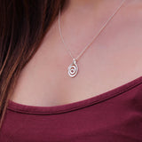 Handmade Spiral Silver Pendant Necklace • Dainty Short Necklace for Women