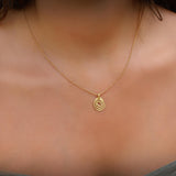 Handmade Spiral Silver Pendant Necklace • Dainty Short Necklace for Women
