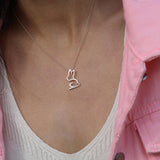 Tiny Rabbit Necklace • Dainty Bunny Pendant in Gold or Silver