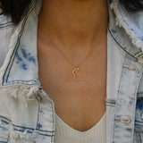 Minimalist Rabbit Necklace • Dainty Gold Bunny Pendant