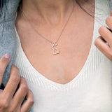 Sterling Silver Bunny Outline Necklace • Lightweight and Elegant Rabbit Pendant