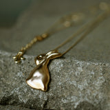 Gold Bunny Pendant Necklace • 3D Rabbit Necklace in Gold