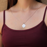 Oxidized Silver Heart Necklace • Vintage Engraved Pendant