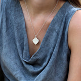 Oxidized Silver Heart Necklace • Vintage Engraved Pendant