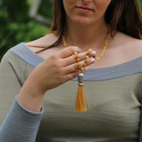 Honey Jade Mala Necklace