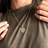 Vintage Engraved Heart Necklace • Sterling Silver Jewelry Gift • Dainty Hand-Engraved Pendant for Women