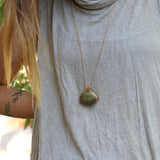 Long Gold Statement Necklace