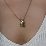 Petite 3D Bunny Charm Necklace