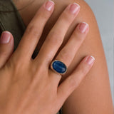 Sterling Silver Kyanite Ring & Pendant Set: Bold Gemstone Jewelry