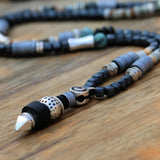 Jewelry for Men,Long Pendant Necklace,Mens Jewelry,Long Bead Necklace,Turquoise Jewelry for Men,Pendant Necklace,Mens Necklace