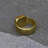 Rectangle Gold Citrine Ring