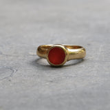Carnelian Ring,Dainty Promise Rings,Gold Plated Ring,Gifts for Her,Stone Rings,Engagement Ring,Everyday Rings,Stacking Rings ,Christmas Gift