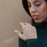 Gold Handcrafted Carnelian Gemstone Ring | Minimalist Statement Ring | July Birthstone Gift