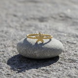 Sterling Silver Starfish Ring • Ocean Lover Gift • Handmade Sea-Inspired Jewelry
