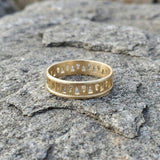 Men’s Gold Geometric Cut-Out Ring