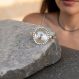 Dainty Sterling Silver Dome Ring • Handmade Granulated Circle Ring • Minimalist Dot Band Jewelry