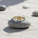 Delicate Gold Starfish Ring
