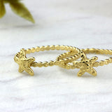 Sterling Silver Starfish Ring • Ocean Lover Gift • Handmade Sea-Inspired Jewelry