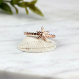 Sterling Silver Starfish Ring • Ocean Lover Gift • Handmade Sea-Inspired Jewelry