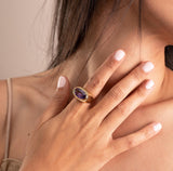 Gold Statement Amethyst Ring