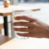 Women’s Gold Geometric Cut-Out Ring • Handmade Openwork Band • Minimalist Modern Jewelry