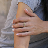 Women’s Gold Geometric Cut-Out Ring • Handmade Openwork Band • Minimalist Modern Jewelry