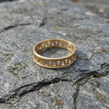 Women’s Gold Geometric Cut-Out Ring • Handmade Openwork Band • Minimalist Modern Jewelry