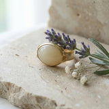 Fashionable 14k Citrine Ring - Vintage Style Jewelry, Hand Made Oval Citrine Solitaire Gold Birthstone Ring, Citrine Jewelry