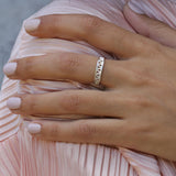 Sterling Silver Geometric Cut-Out Ring • Handmade Openwork Band • Minimalist Modern Jewelry For Women