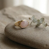 Gold Rose Quartz Ring