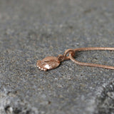 Minimalist Silver Floral Necklace for Women • Handmade Botanical Pendant with Spiral Bale