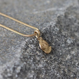 Minimalist Silver Floral Necklace for Women • Handmade Botanical Pendant with Spiral Bale