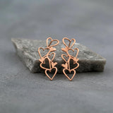 Heart Drop Earrings • Handmade Silver Drops • Cut Out Heart Jewelry