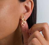 Heart Drop Earrings • Handmade Silver Drops • Cut Out Heart Jewelry