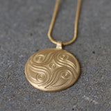 Handmade Gold Spiral Necklace with Hidden Birthstone • Meaningful Nature-Inspired Jewelry