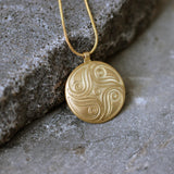 Handmade Gold Spiral Necklace with Hidden Birthstone • Meaningful Nature-Inspired Jewelry