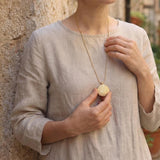 Handmade Gold Spiral Necklace with Hidden Birthstone • Meaningful Nature-Inspired Jewelry